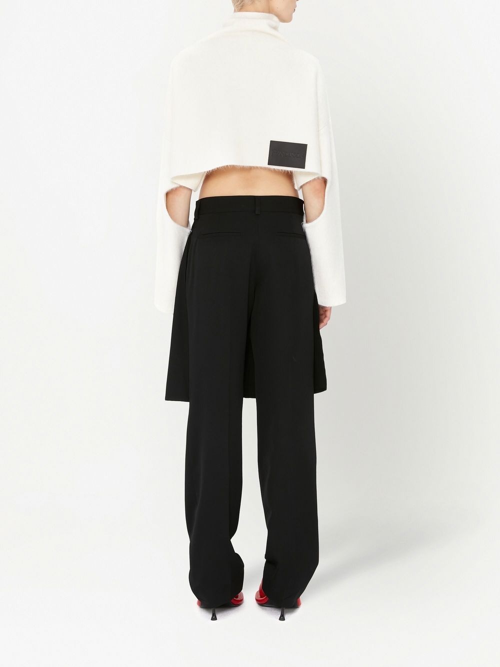 cut-out detailed cropped jumper - 4
