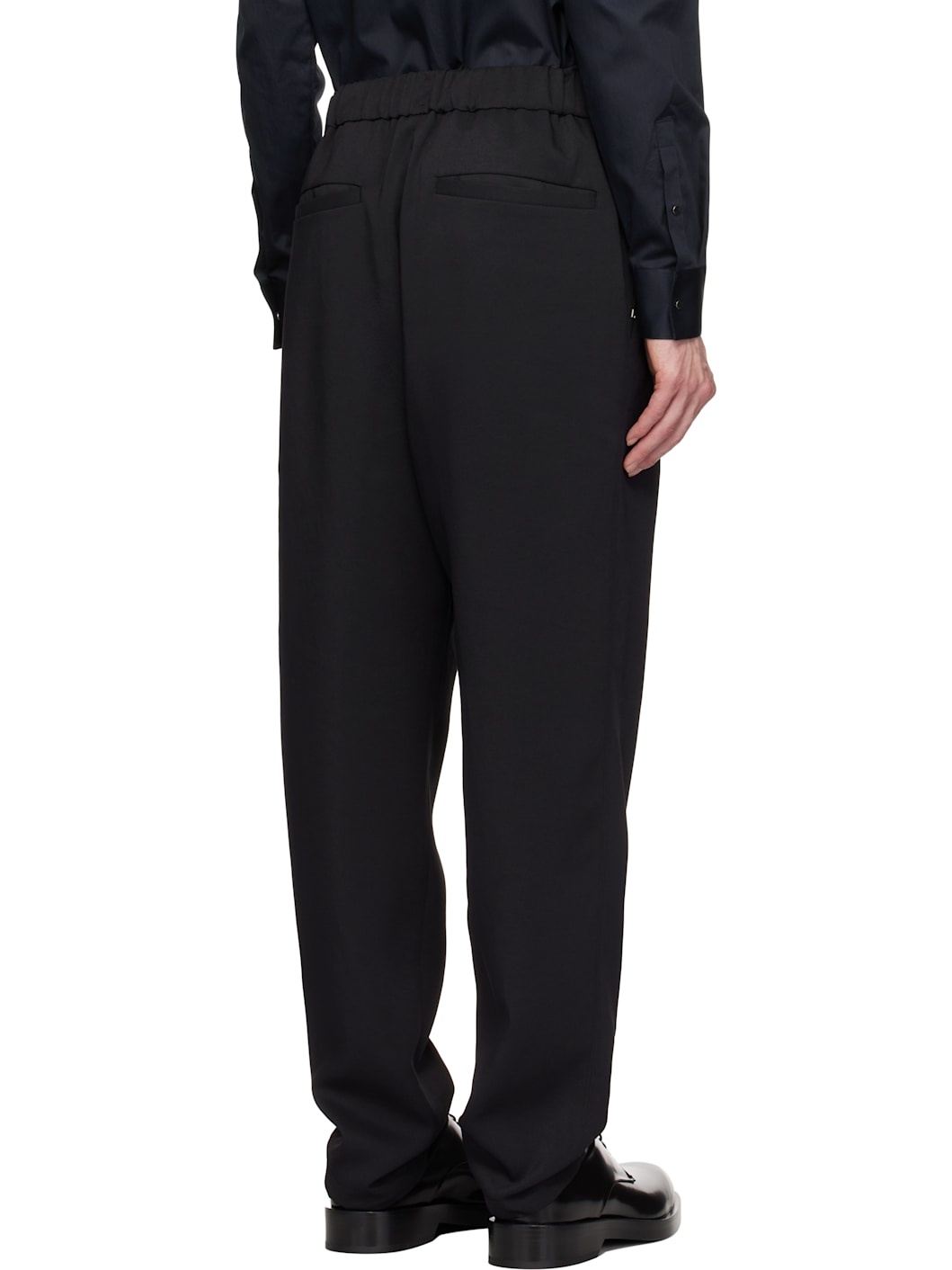 Black Drawstring Trousers - 3