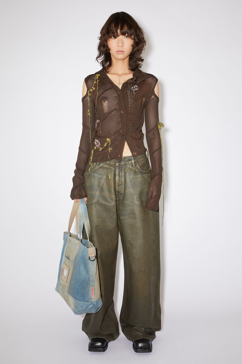 Acne Studios Denim tote bag - Light blue/beige outlook
