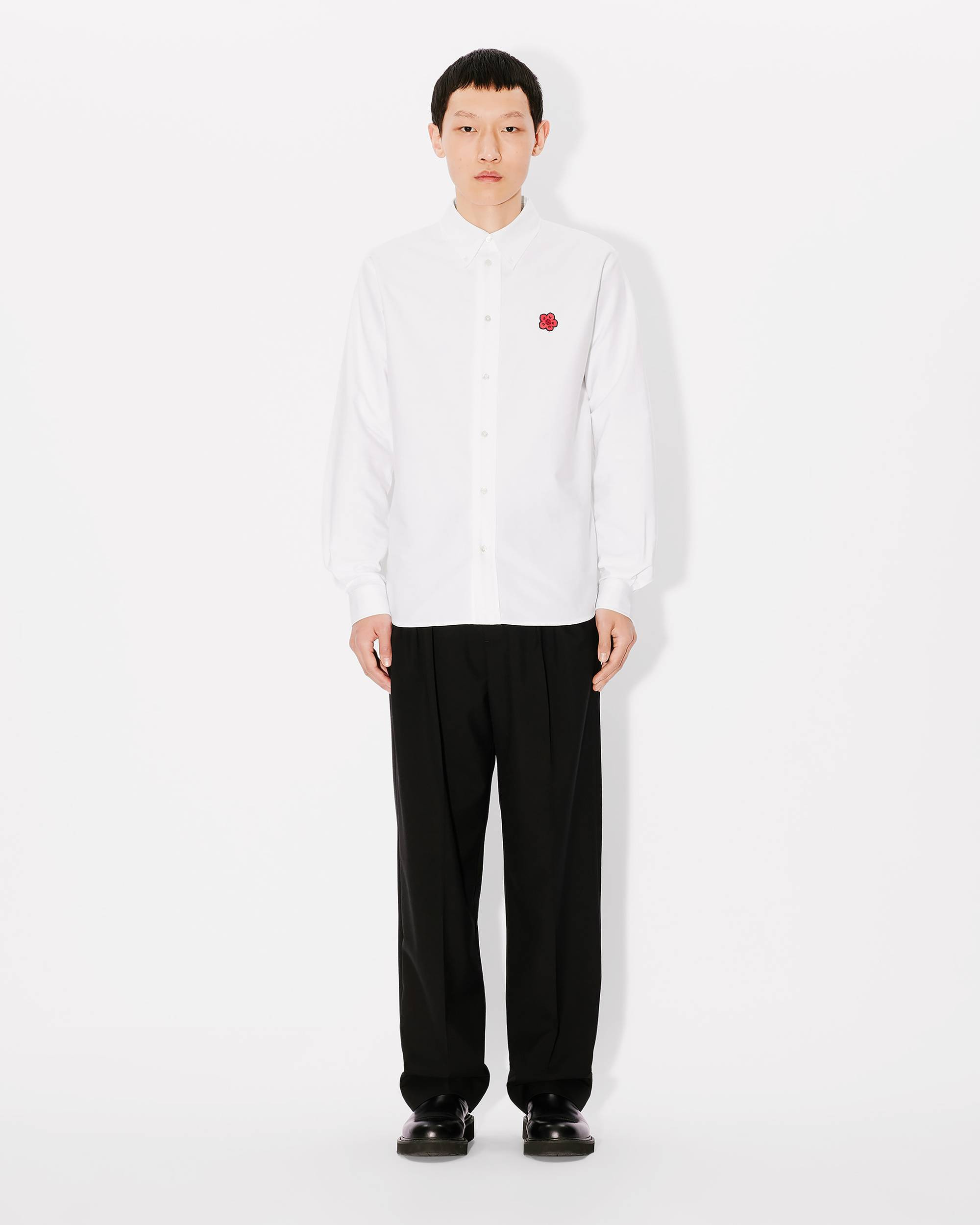 'Boke Flower' embroidered casual shirt - 5