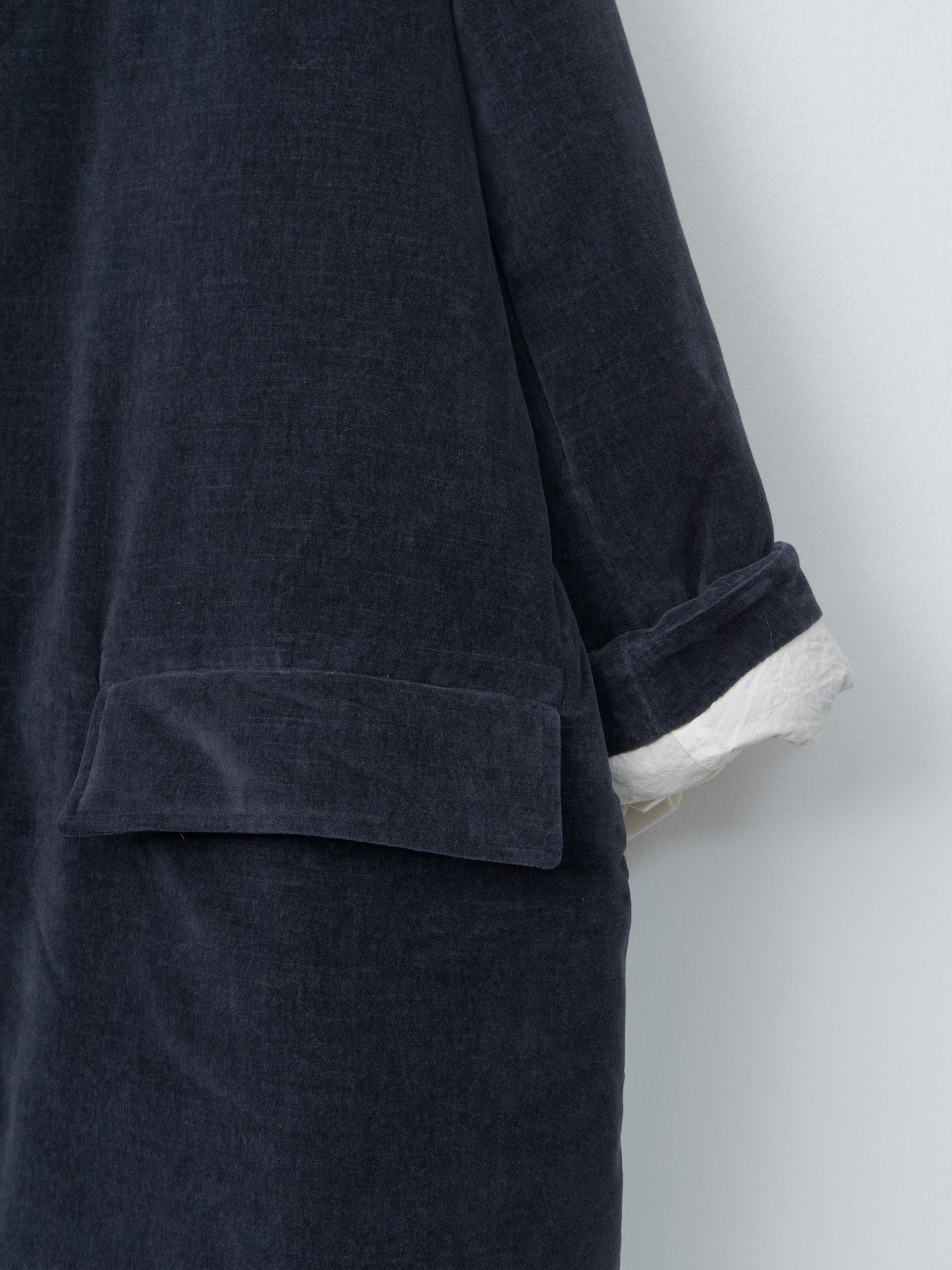Milu Coat L VELVET - Navy - 8