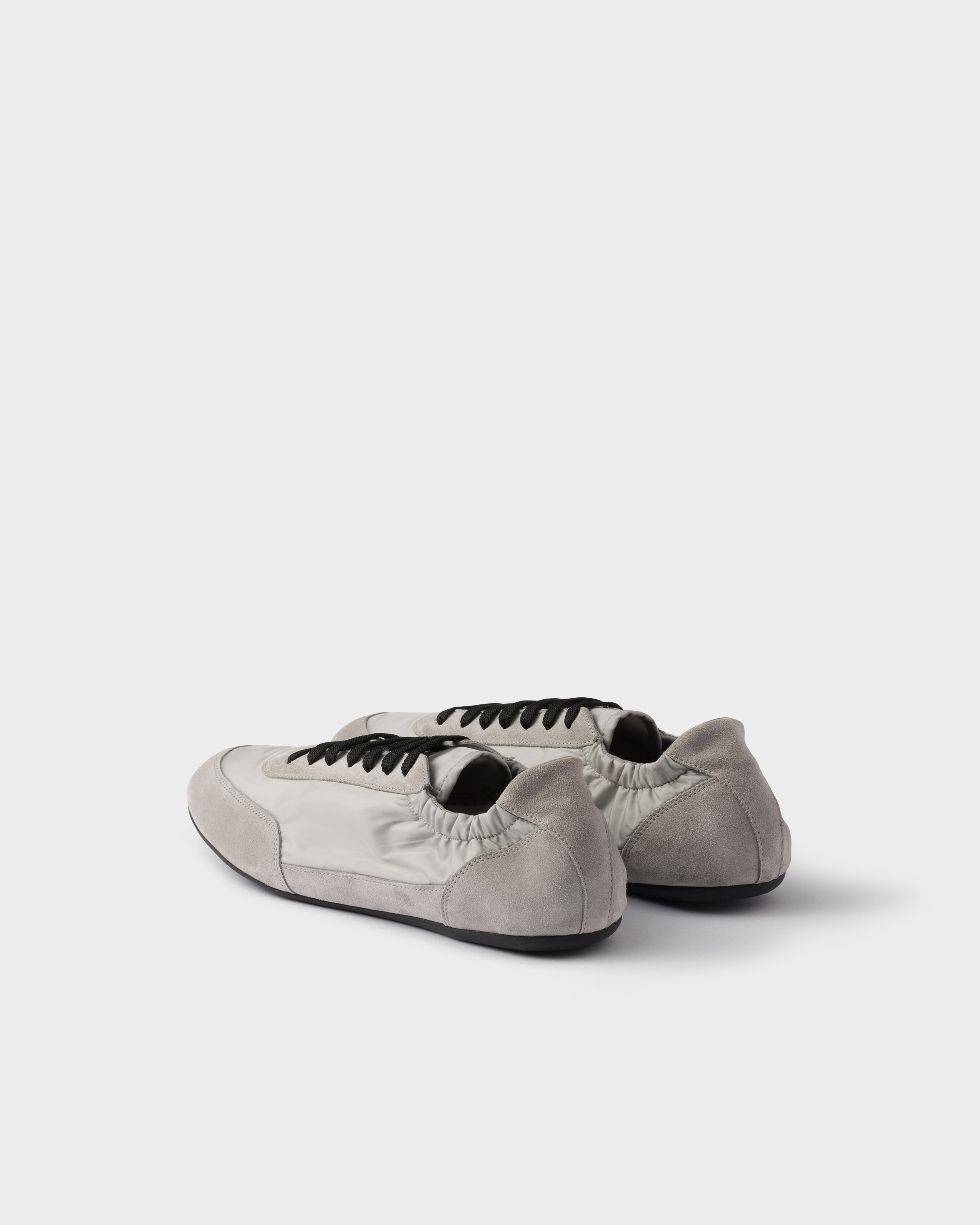 Collapse Re-Nylon and suede elasticized sneakers - 5