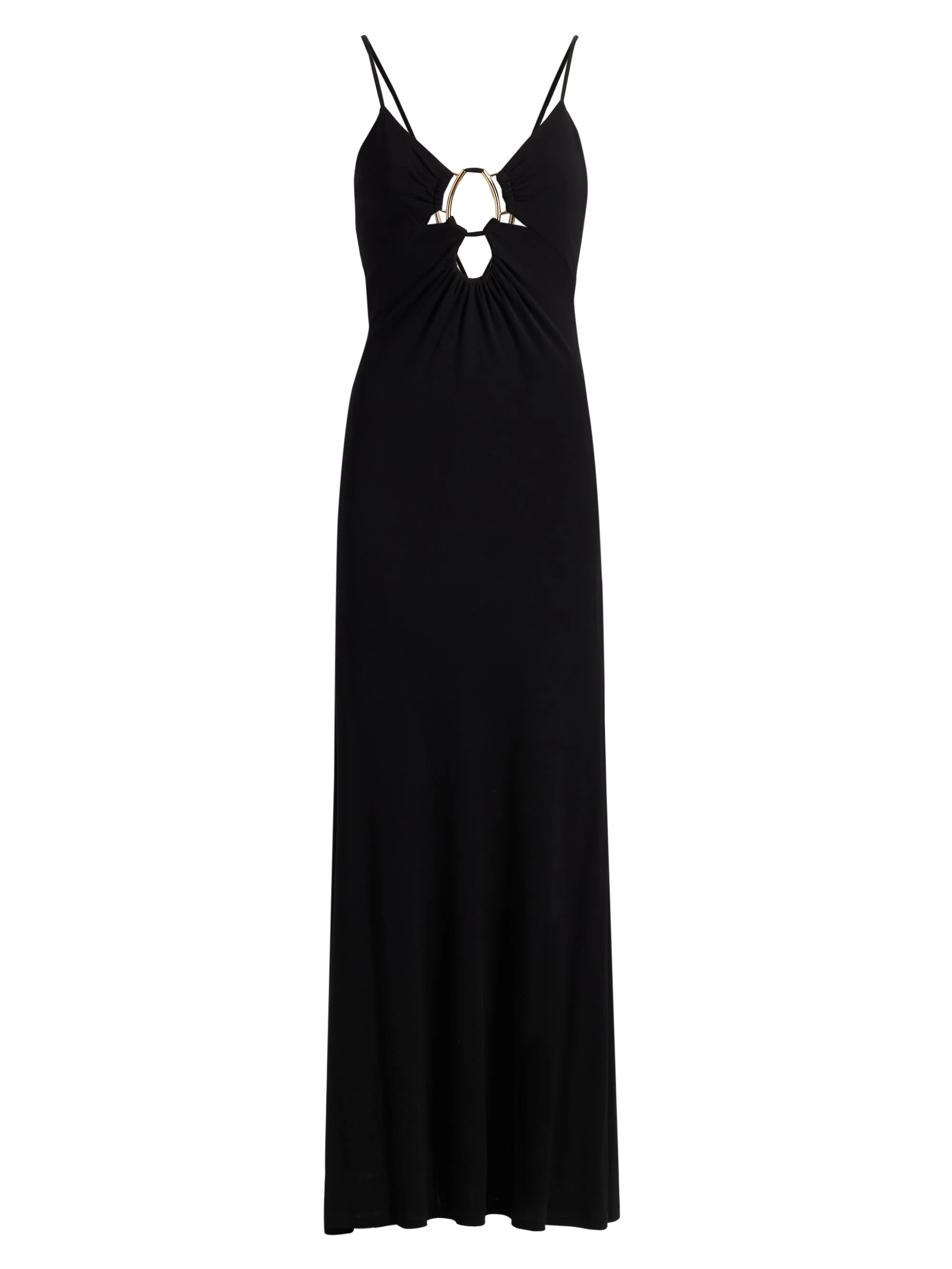 Women's Chrissy Cut-Out Jersey Gown - Black - 1