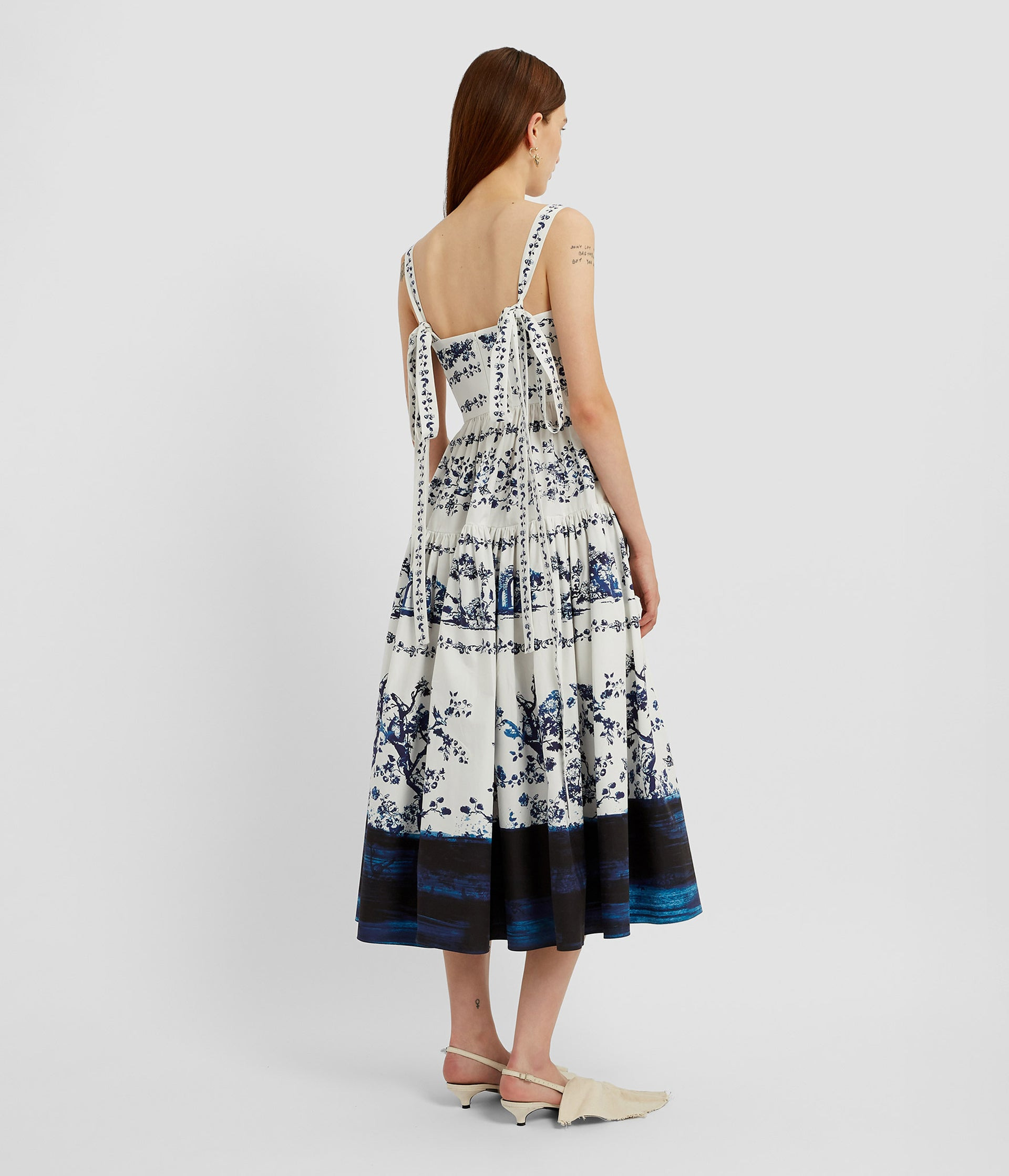 STRAPPY FIT AND FLARE MIDI DRESS - 3