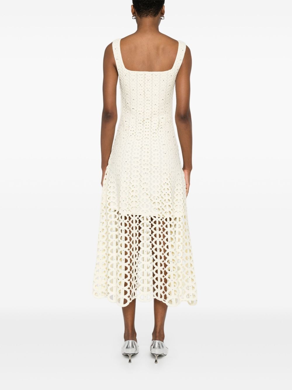 open-knit midi dress - 4