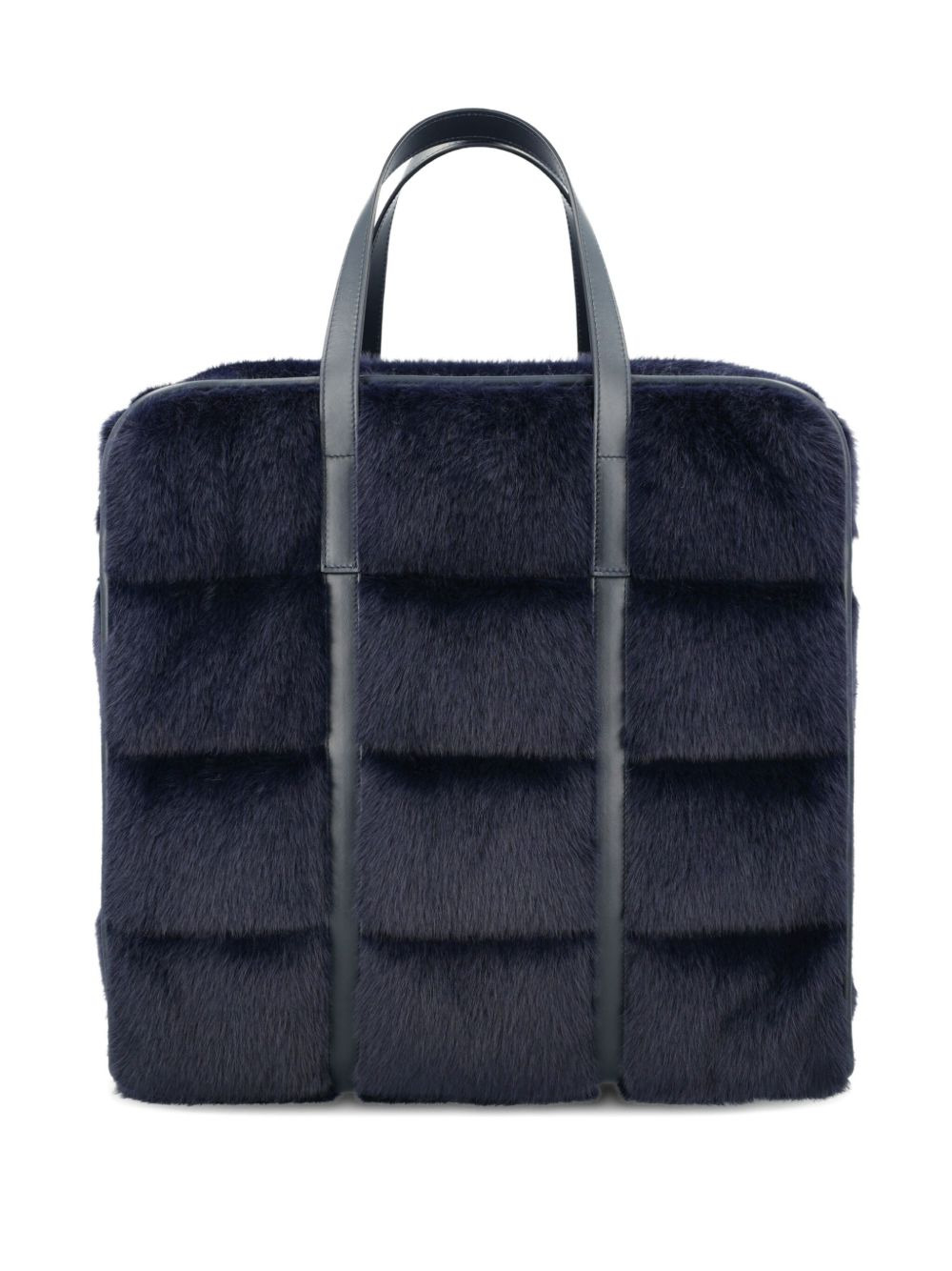 medium quilted faux-fur tote bag - 2