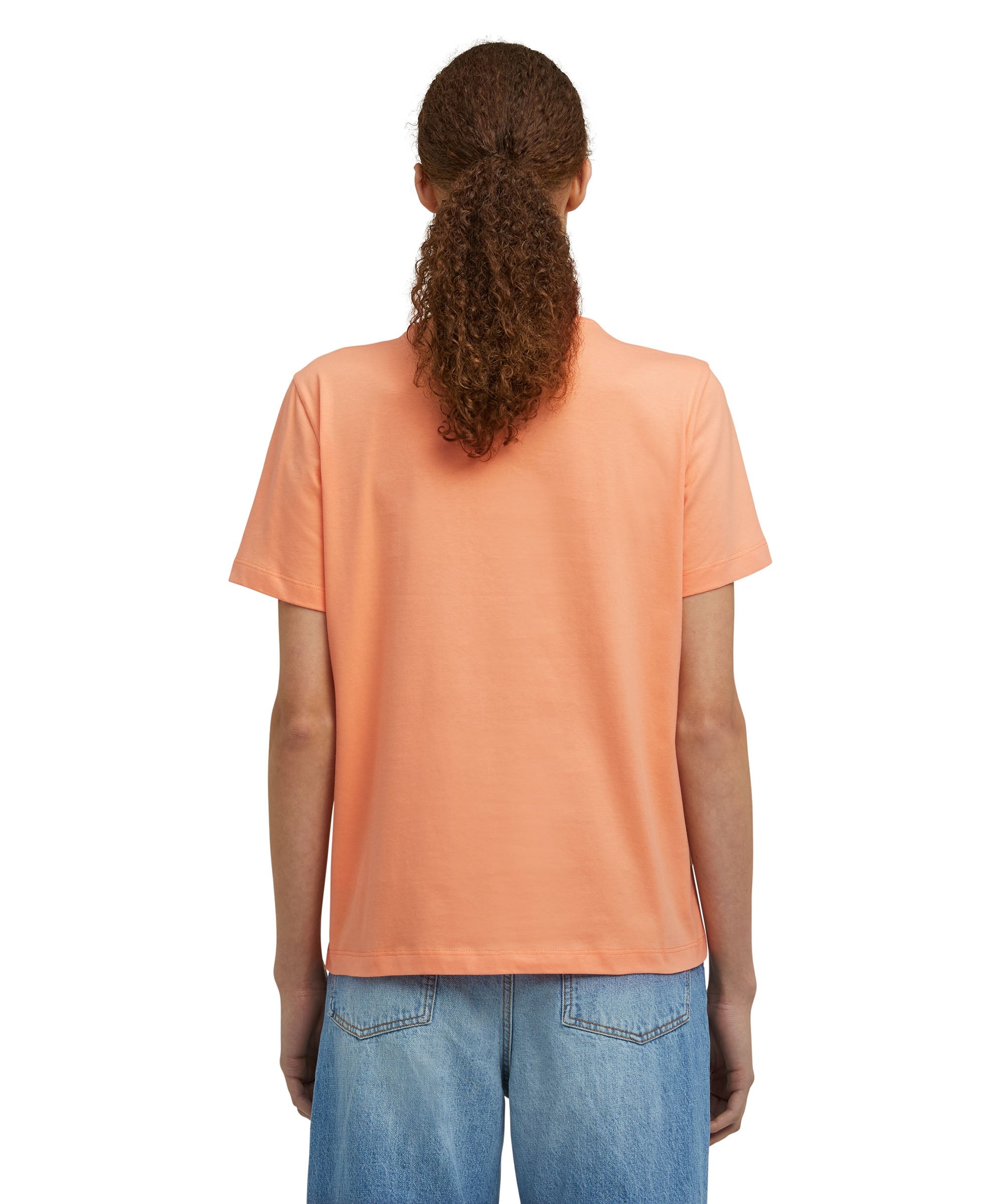 Cotton crewneck t-shirt with brushed MSGM logo - 4