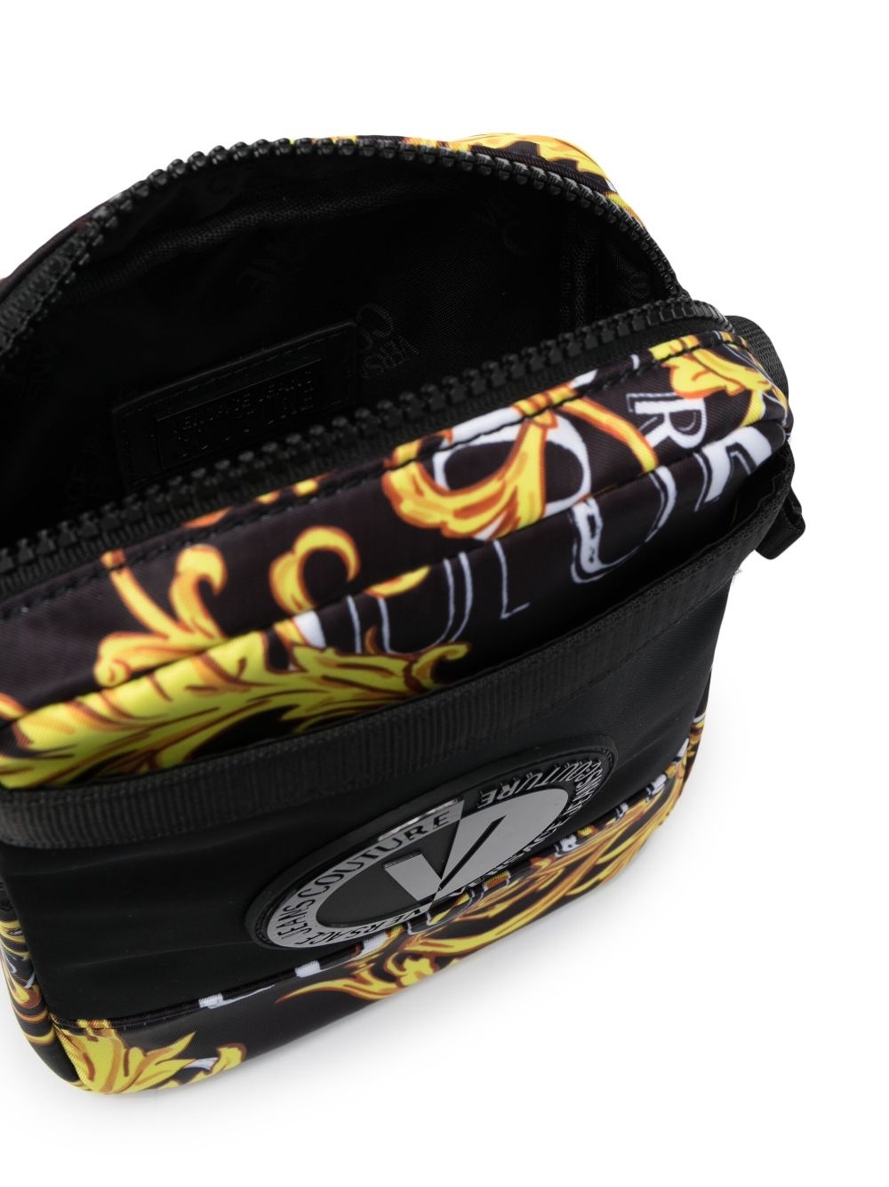 Barocco-print messenger bag - 5