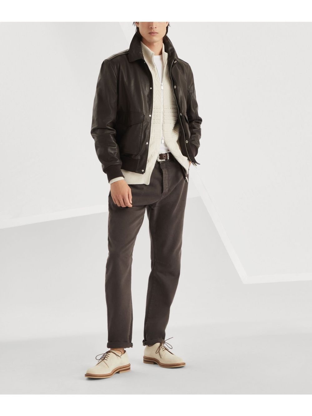 Aviator leather jacket - 2