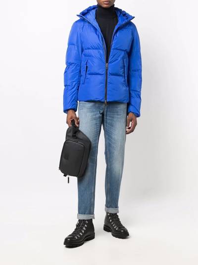 Canali zip-up cotton puffer coat outlook