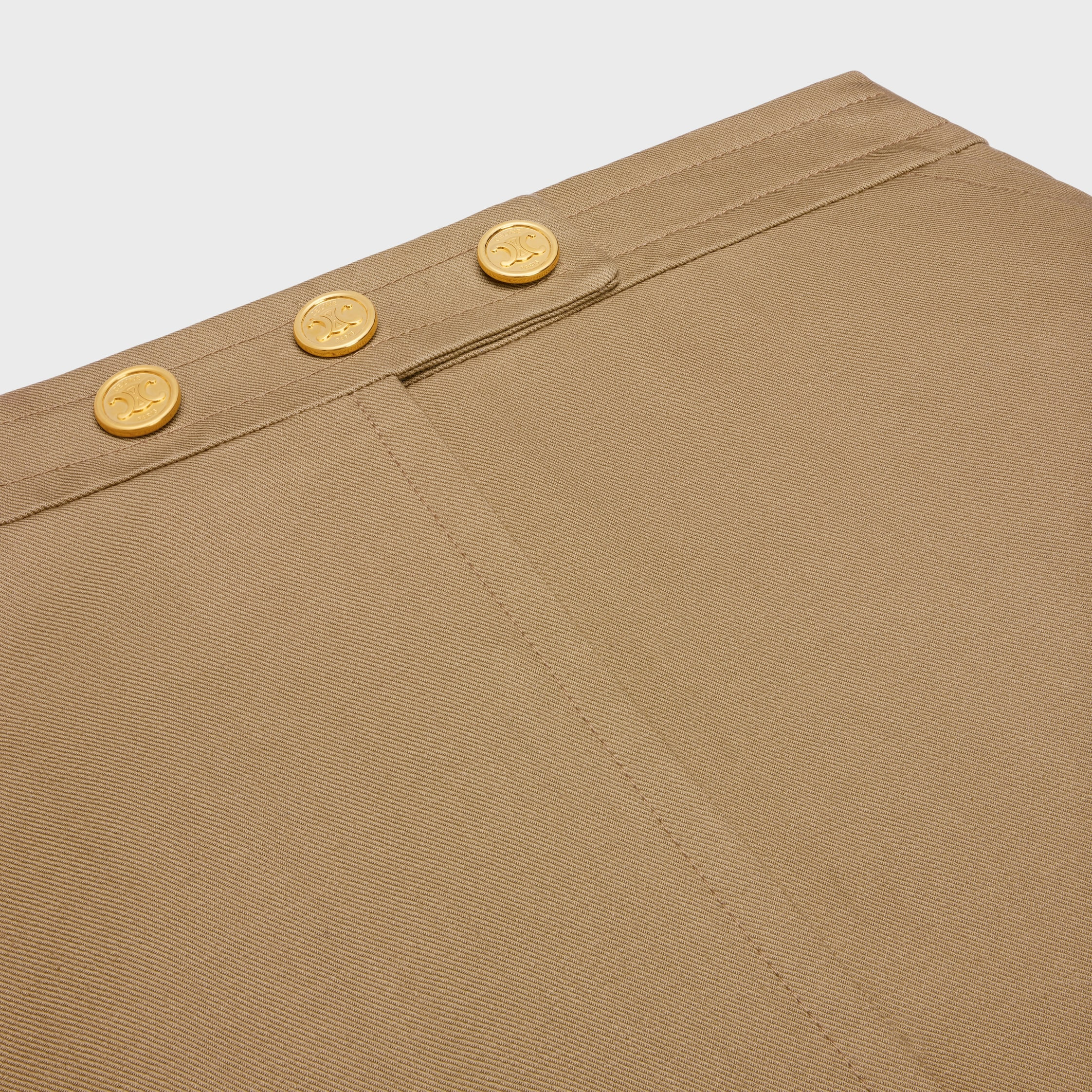 short skirt in cotton gabardine - 3