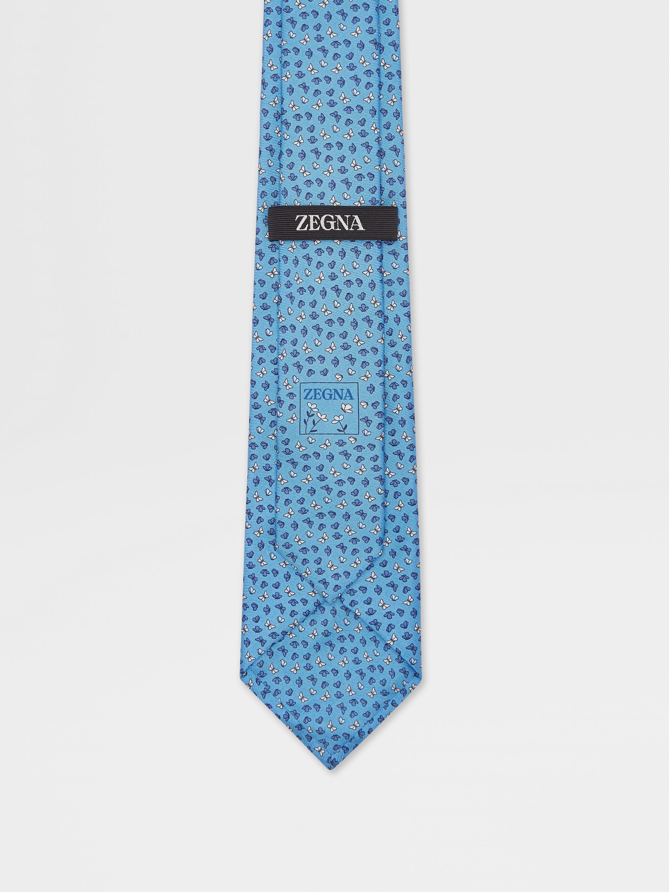 LIGHT BLUE SILK TIE - 3