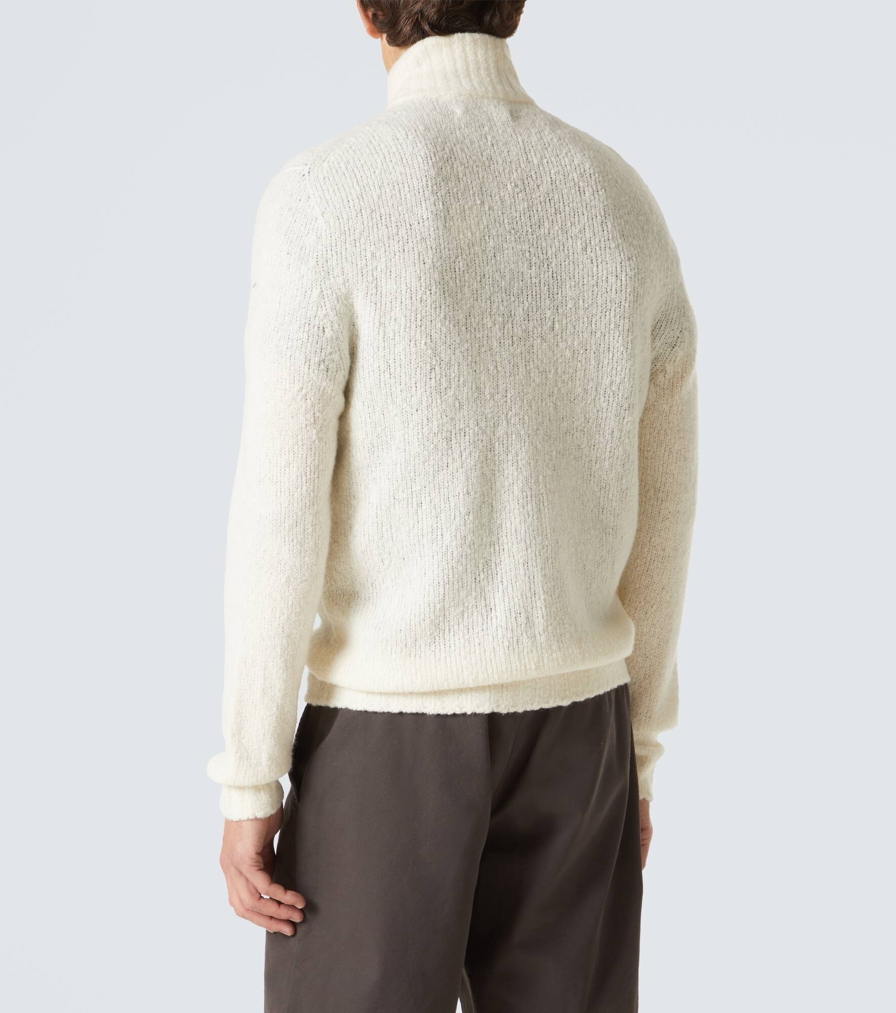 Wool and cashmere-blend zip-up sweater - 4