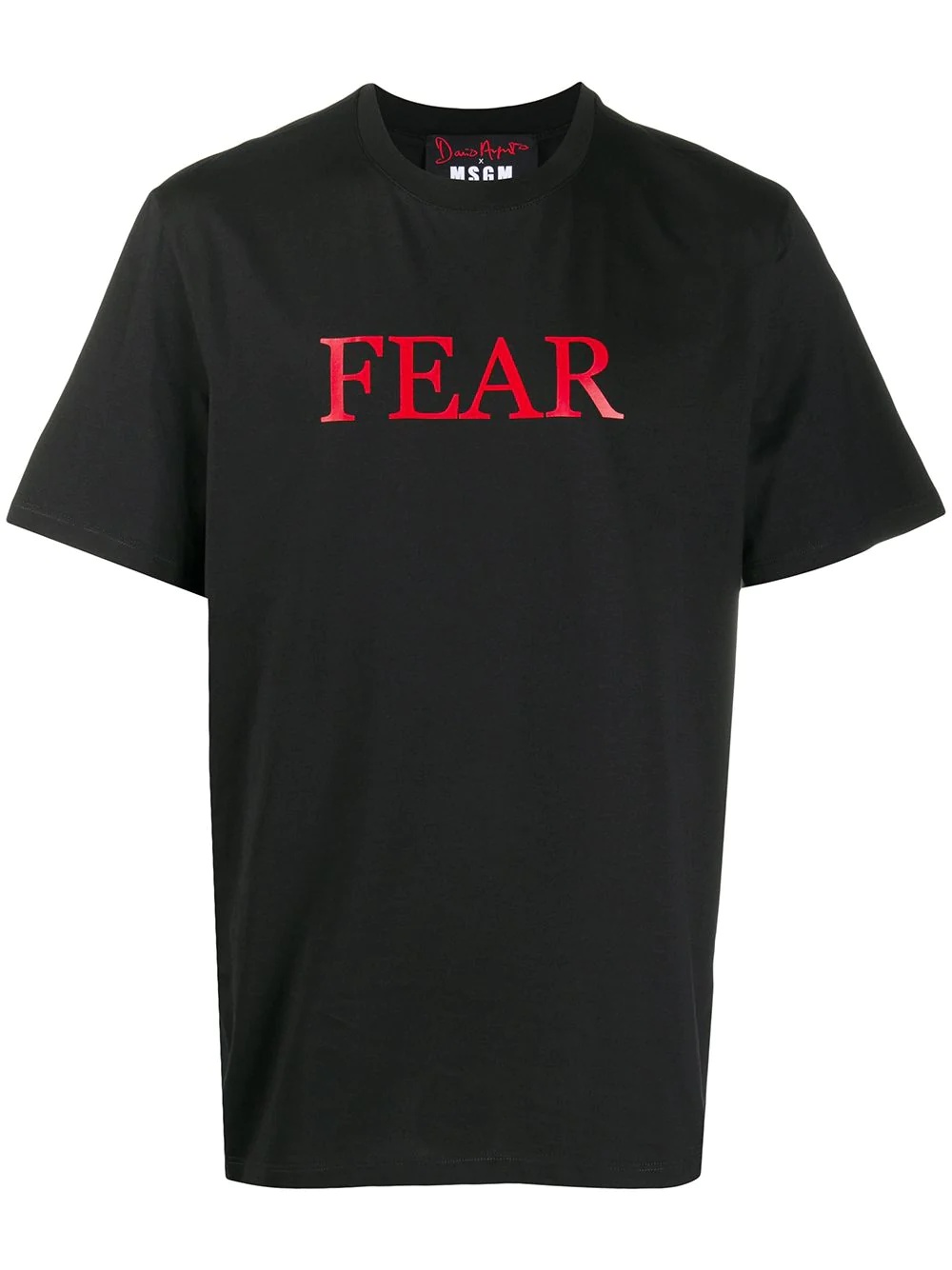 Fear print cotton T-shirt - 1