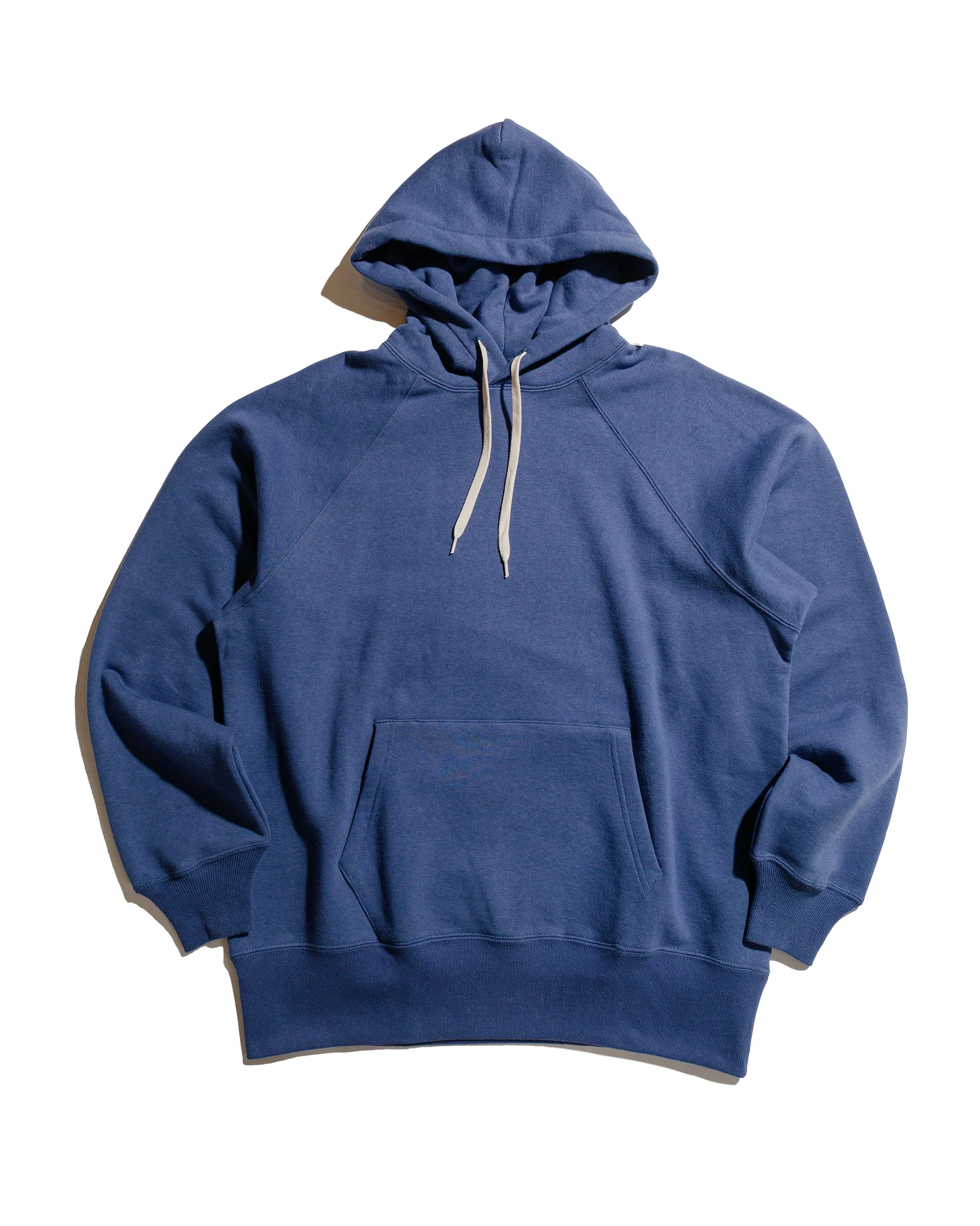 The Real McCoy’s MC24118 9 Oz. Loopwheel Raglan Hooded Sweatshirt MQ Navy - 1