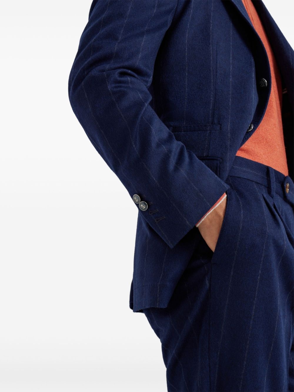 chalk stripe blazer - 6