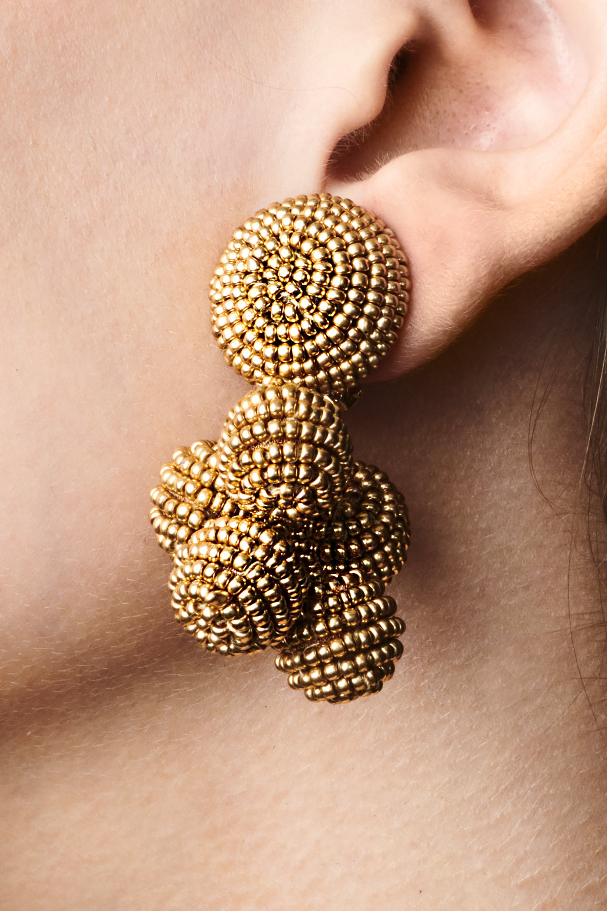 MINI COCONUTS EARRINGS - GOLD - 2