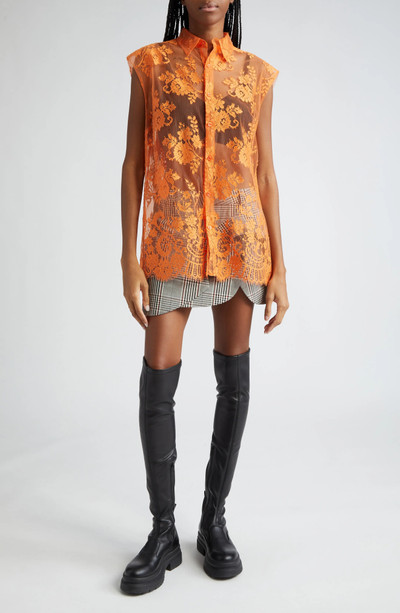 Monse Plaid Deconstructed Wool & Cotton Blend Miniskirt outlook