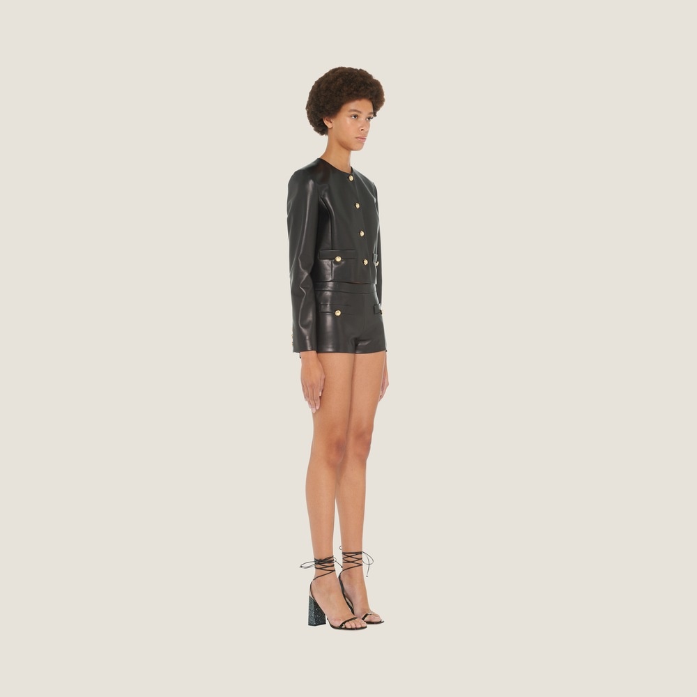 Nappa-leather shorts - 4