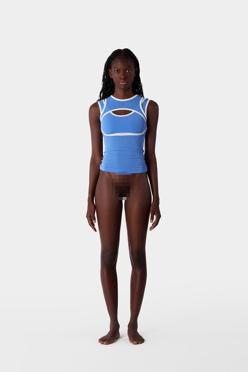 SUPER STRETCH COMBINED TOP / sapphire blue 5