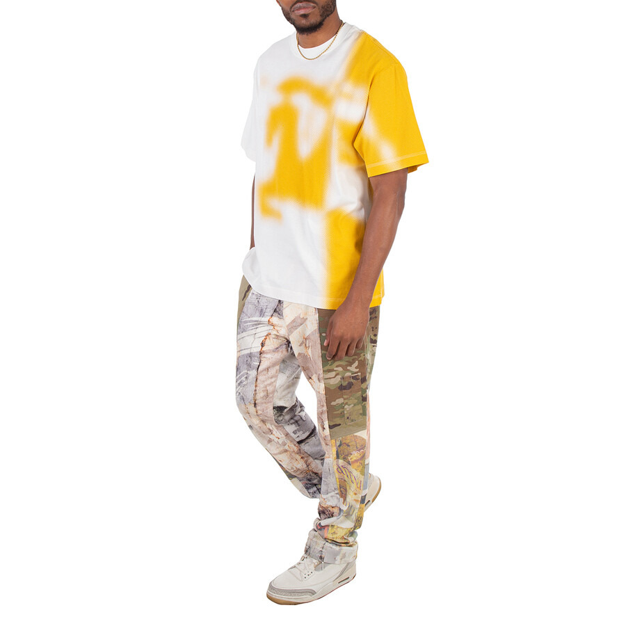 Burberry Ekd Two-Tone Crew Neck Cotton T-Shirt - 6