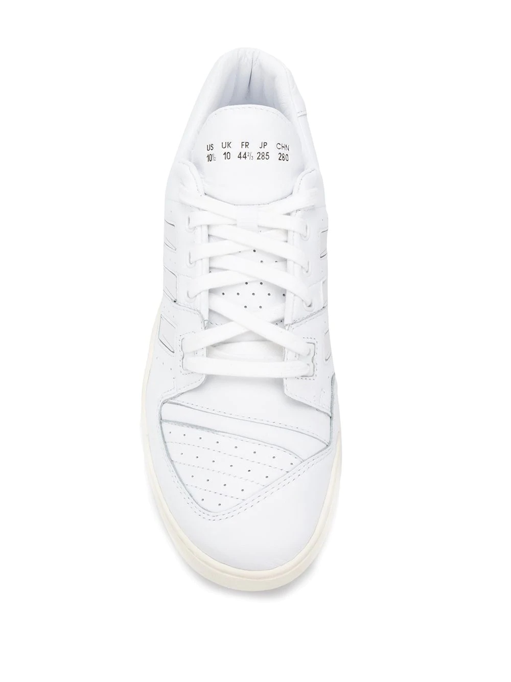 perforated lace-up sneakers - 4