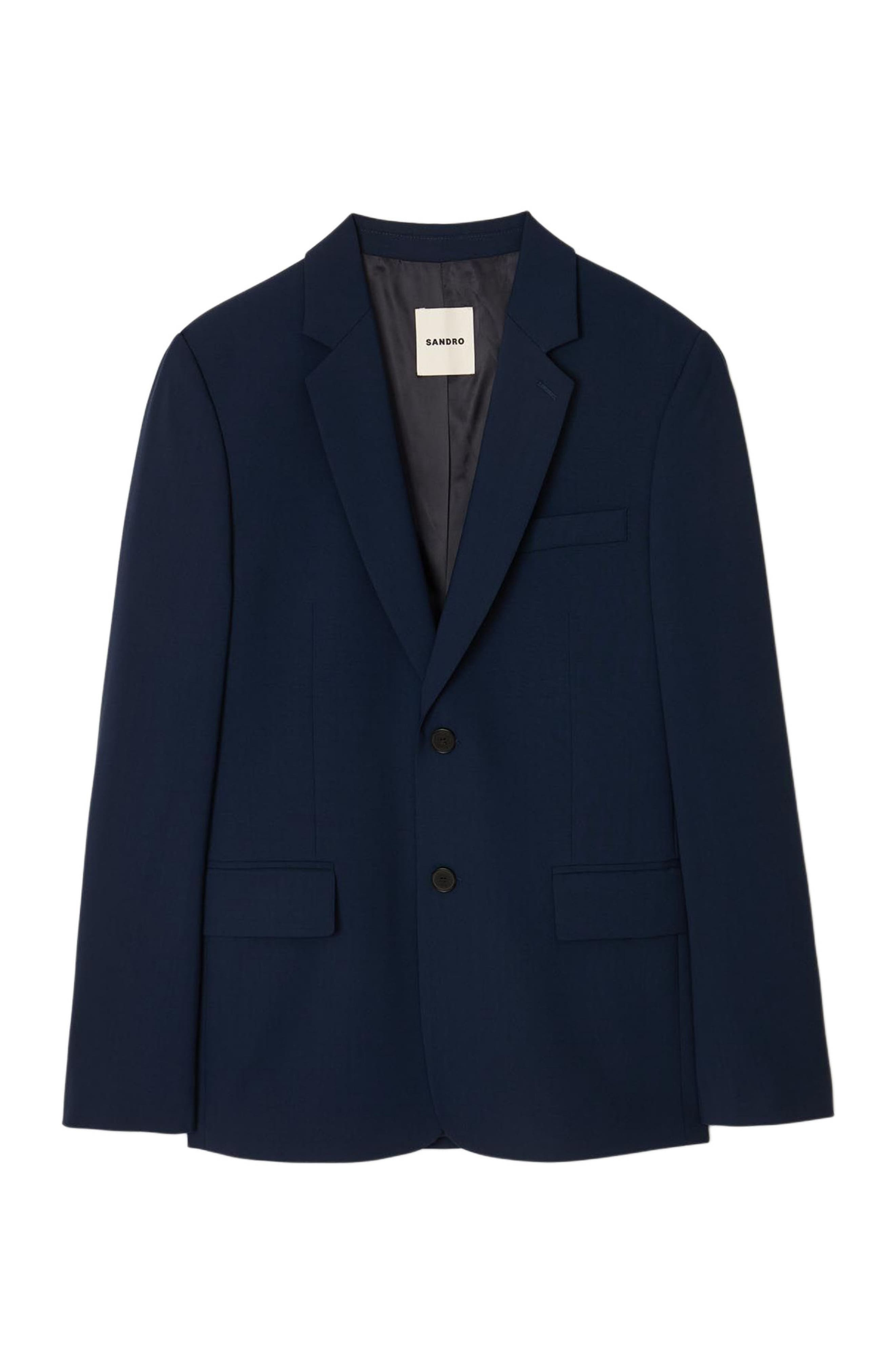 SANDRO Wool suit jacket in Royal Blue at Nordstrom - 5