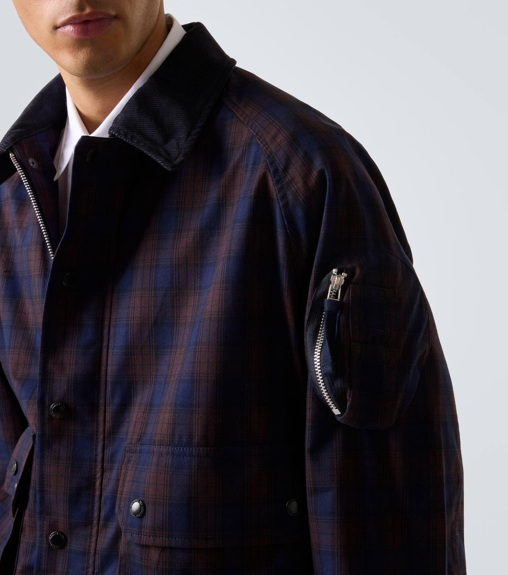 Checked cotton blouson - 6