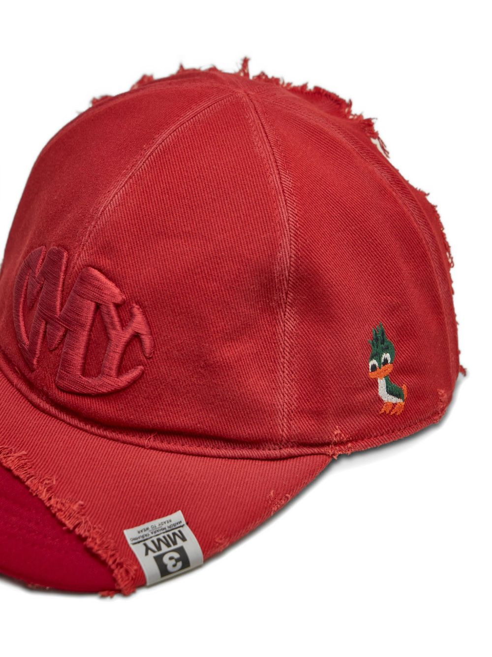 embroidered-logo frayed-detail trucker cap - 4
