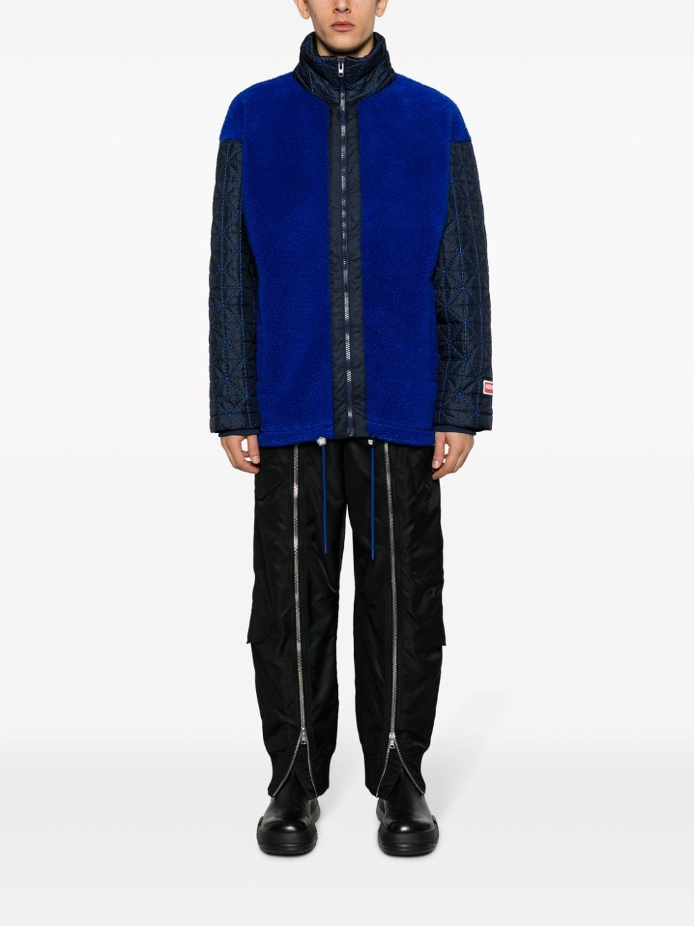 zip-up fleece bomber jacket - 3