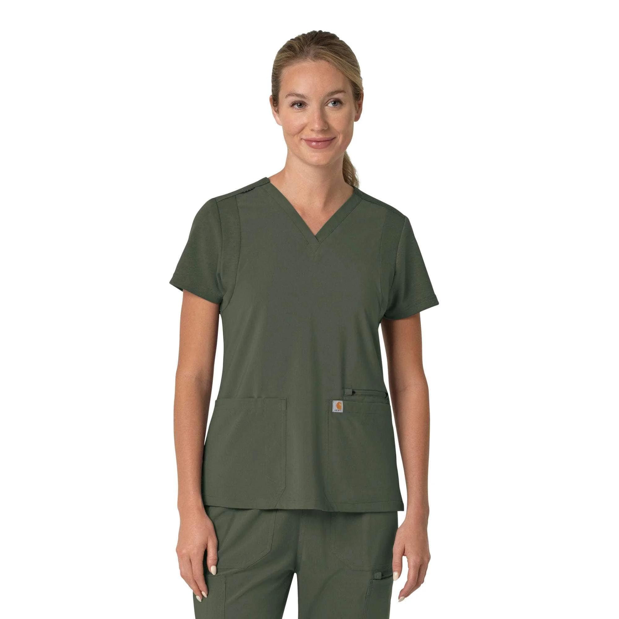 Women's Force Cross-Flex Flex Panel V-Neck Scrub Top - 1
