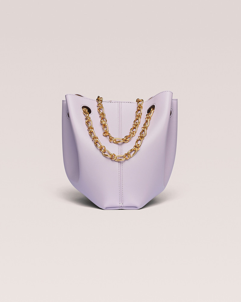 THE GATHER BUCKET - Vegan nappa leather bucket bag - Lilac 1