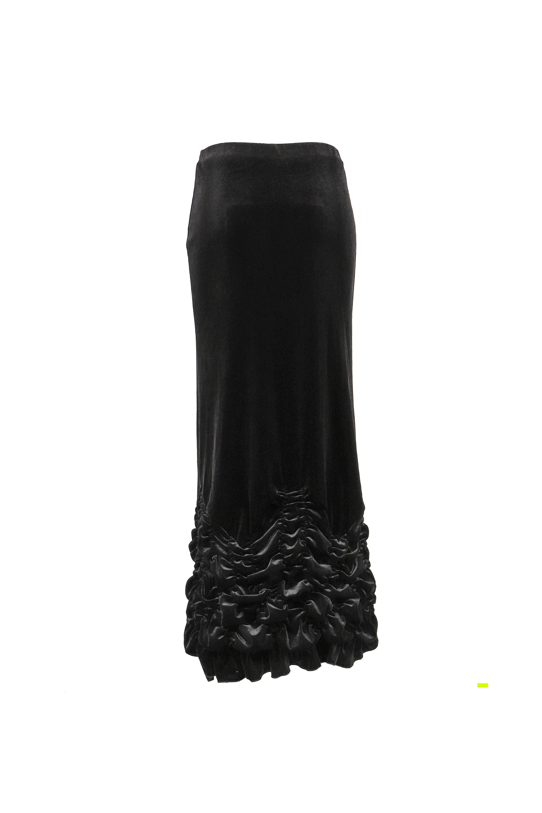 VELVET SMOCK SKIRT / BLK - 5