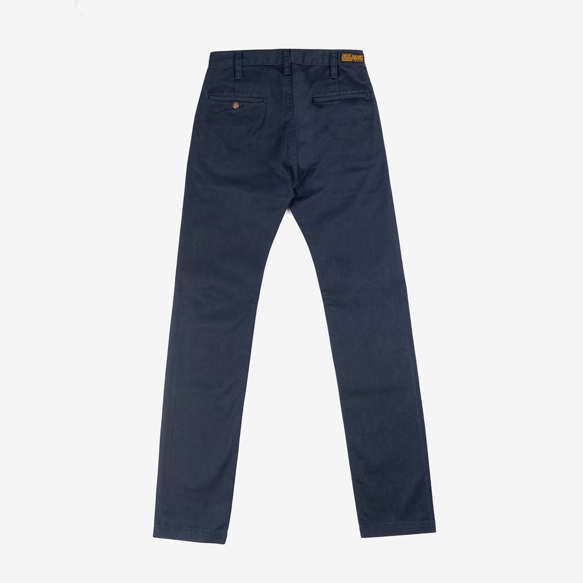 IH-721-NAV 9oz Mercerised Selvedge Cotton Slim Tapered Chinos - Navy - 4