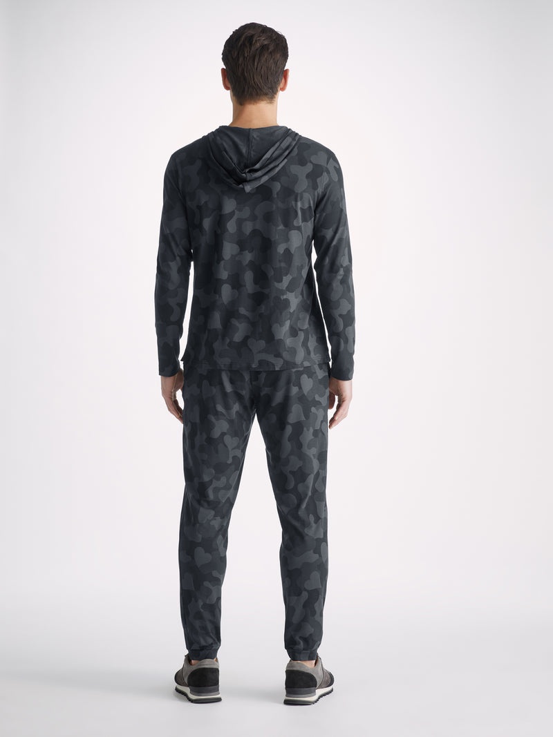 Men's Track Pants London 11 Micro Modal Black - 4