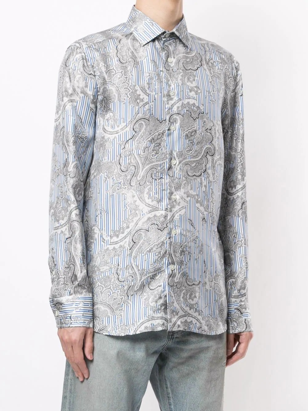 paisley-print silk shirt - 3