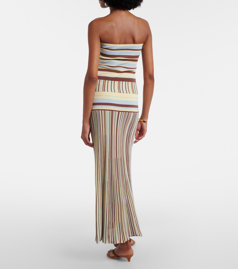 Citara striped cotton-blend maxi skirt 3