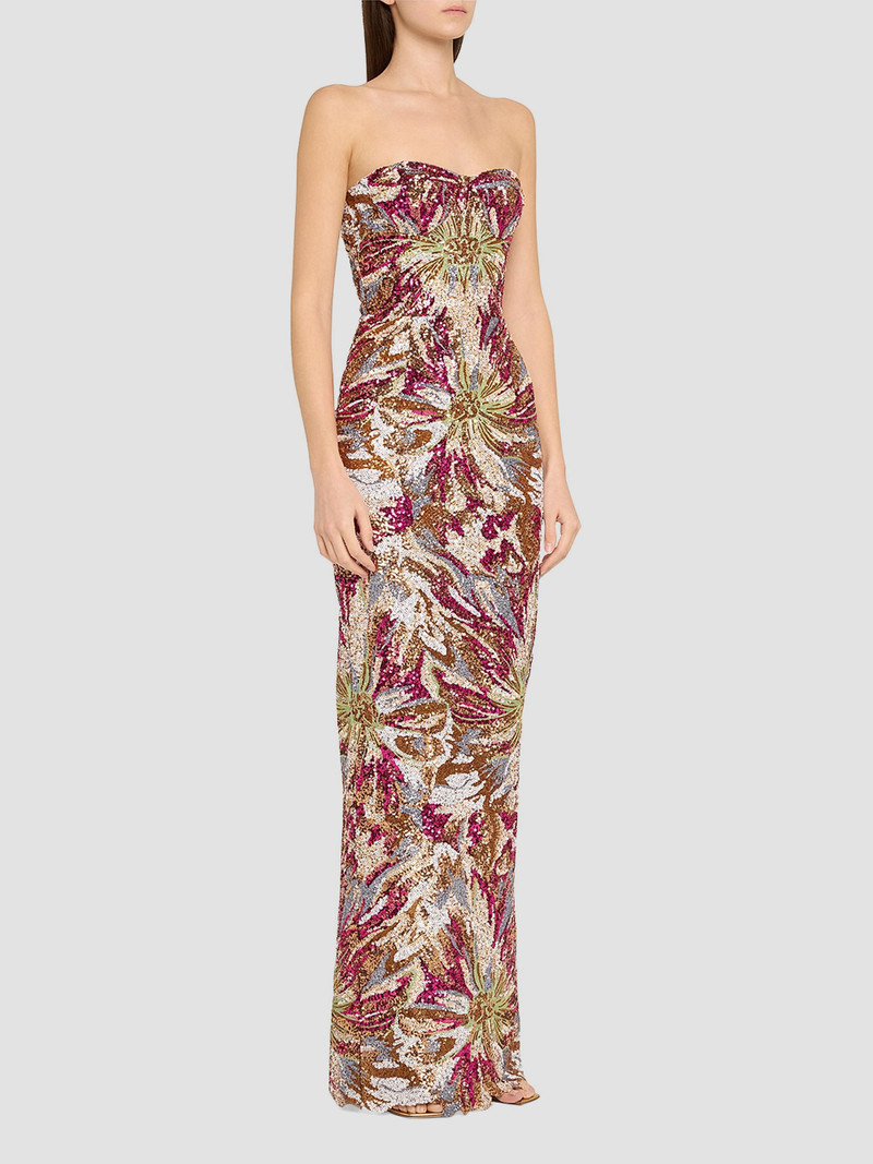 Women's Dahlia Floral-Sequined Strapless Gown - Multi 3
