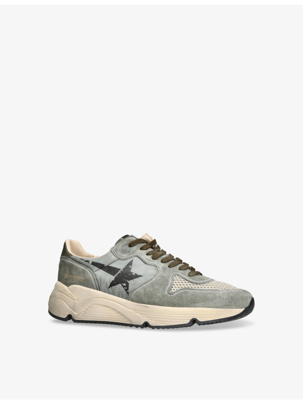 Men’s Running Sole Nylon and Suede Low-Top Trainers - 3