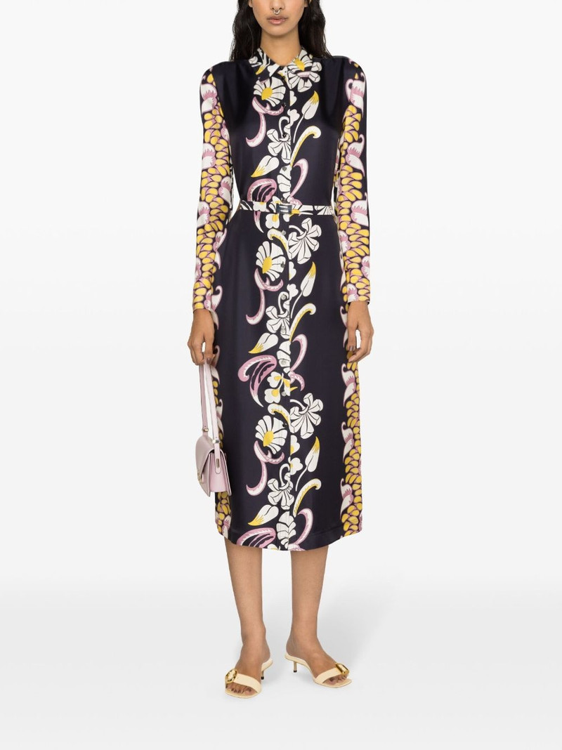 TORY BURCH floral-print silk shirtdress outlook