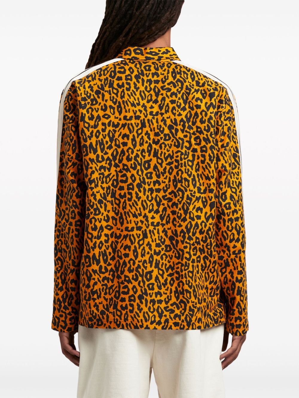 leopard-print linen-blend shirt - 5