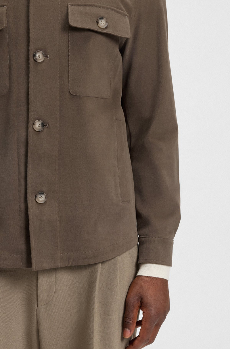 RELAXED-FIT OVERSHIRT IN MERCERIZED STRETCH COTTON 6