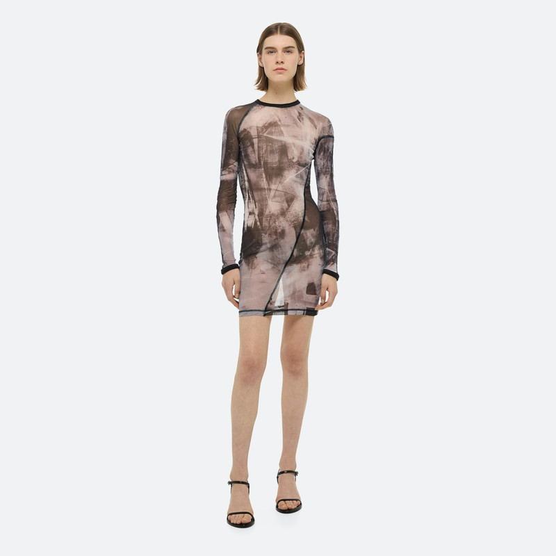 Helmut Lang SCRIBBE TWISTED DRESS outlook