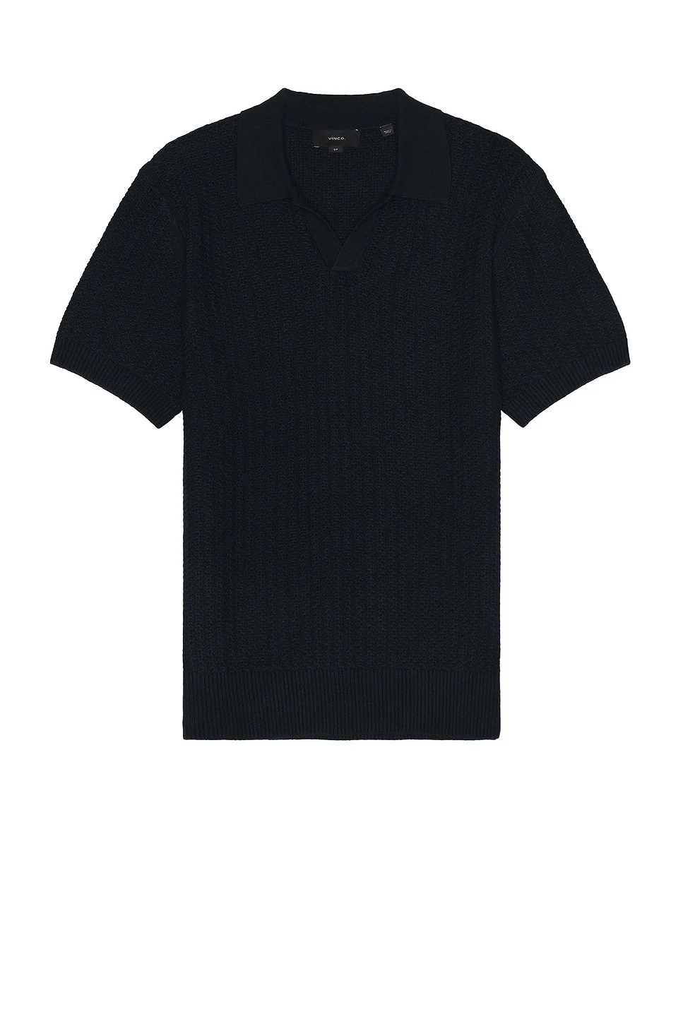 Crafted Rib Short Sleeve Johnny Collar Polo - 1