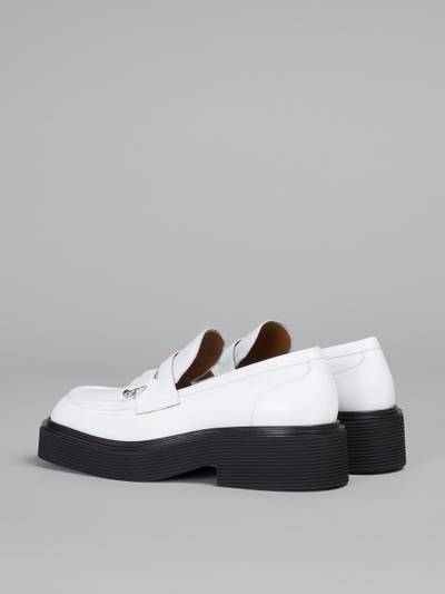 Marni WHITE SHINY LEATHER MOCCASIN outlook