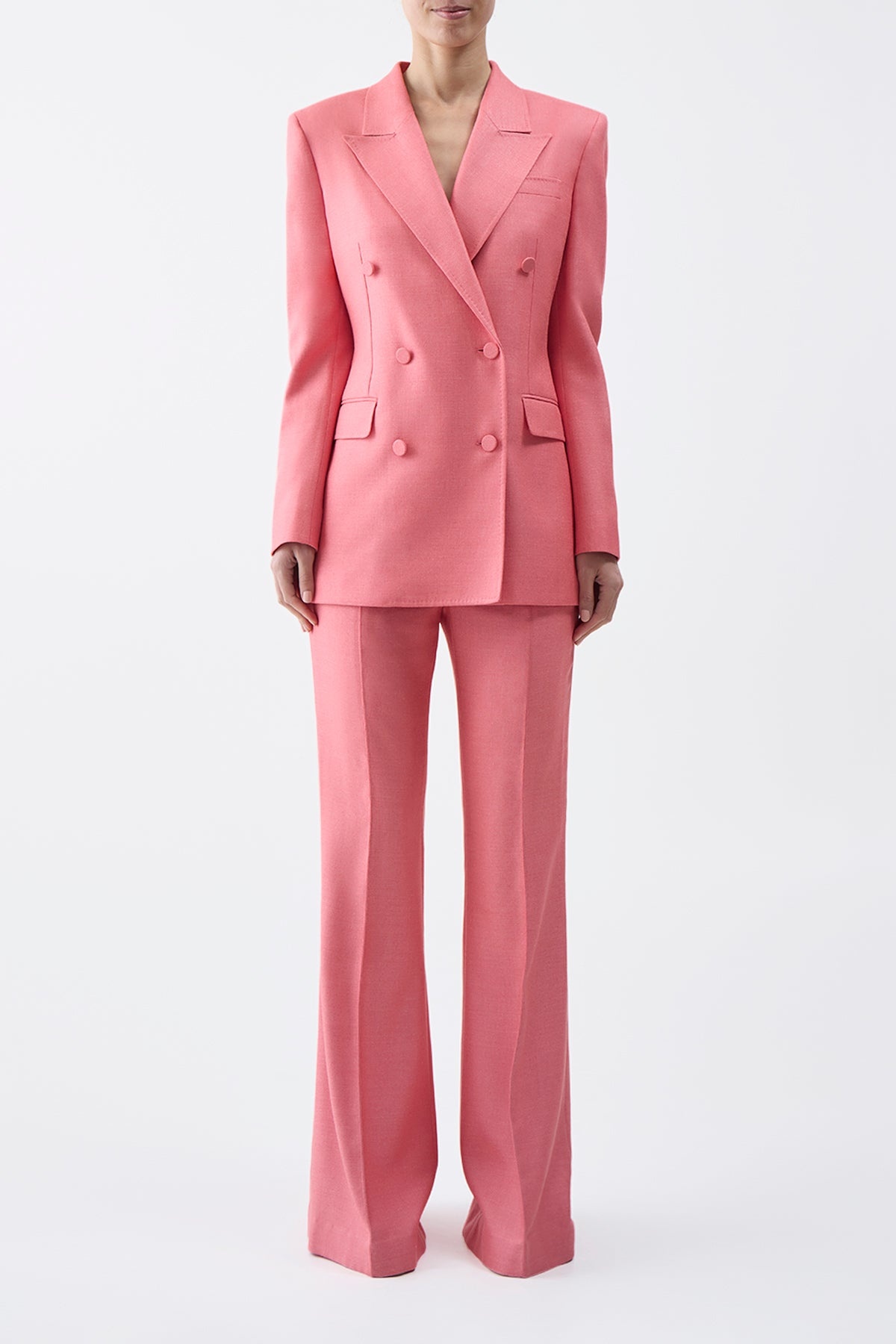 Rhein Pant in Watermelon Silk Virgin Wool - 3