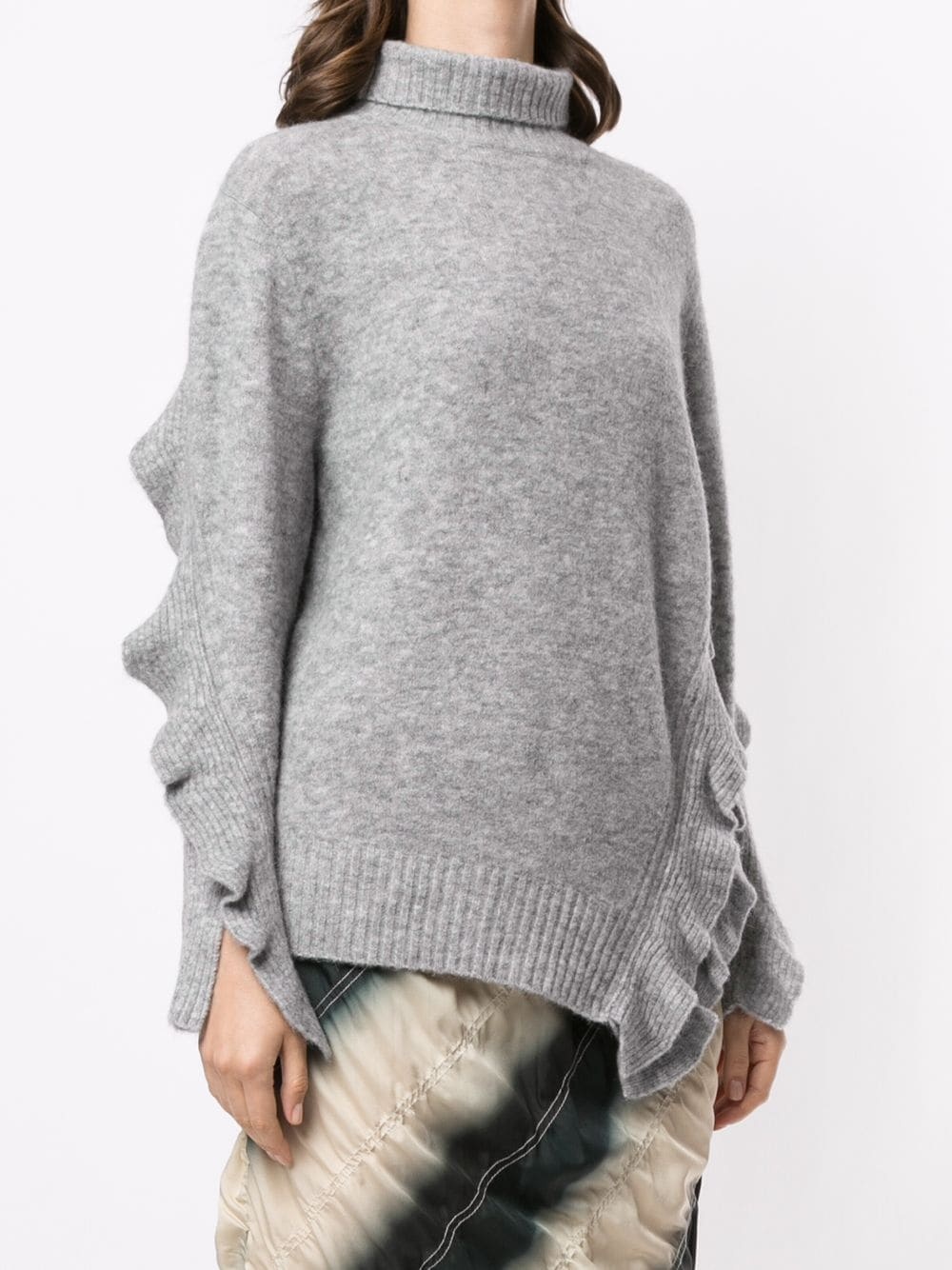 ruffled turtleneck jumper - 3