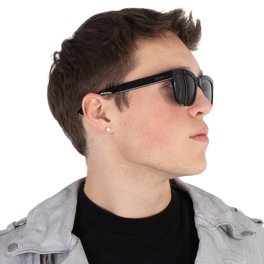 Gucci Smoke Square Men's Sunglasses GG0001SN 001 52 - 2