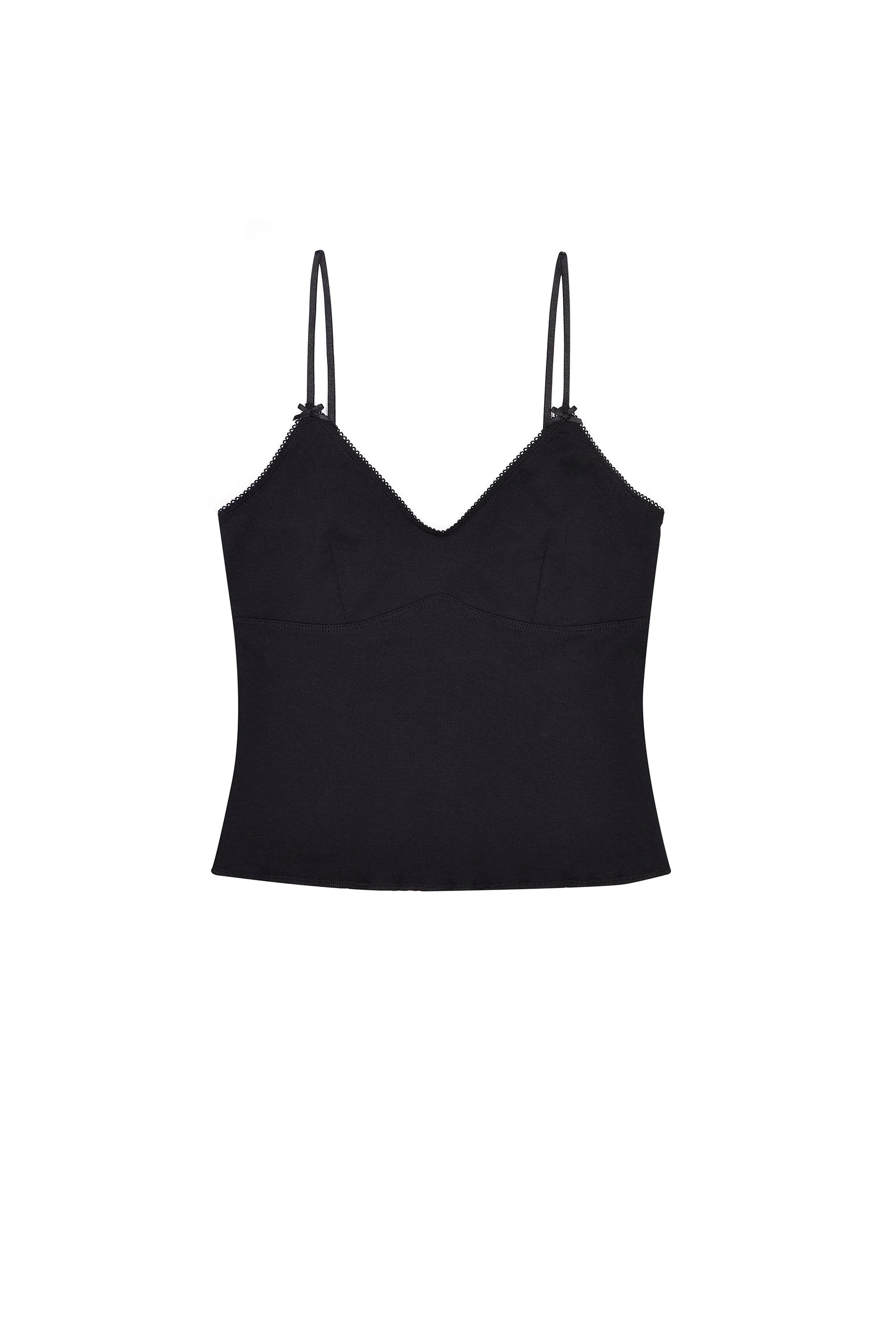 The Bralette Tank: Cotton Jersey Black - 1