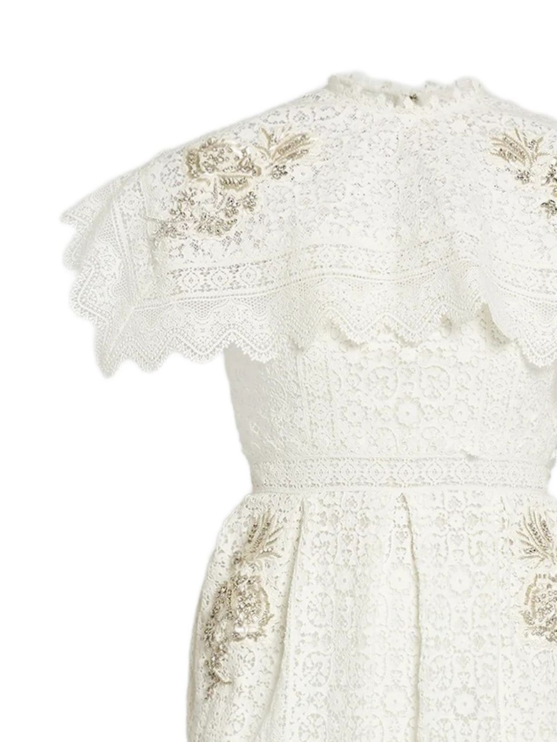 Erdem embroidered guipure midi dress outlook